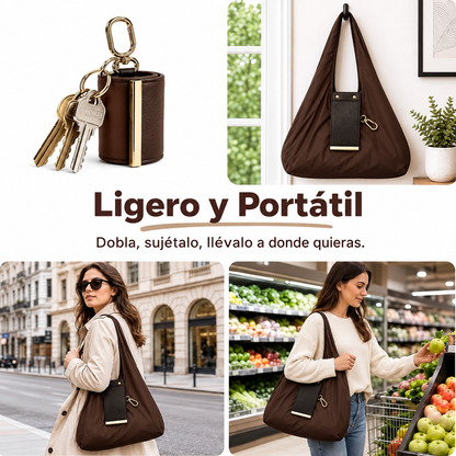 2 en 1 Bolsa Plegable y Llavero